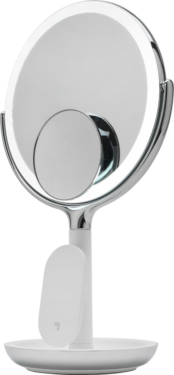 Sharper Image LED makeup-spejl med trådløs oplader P001307